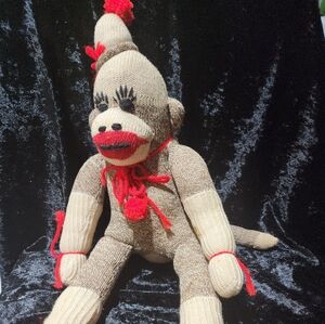 Vintage Sock Monkey Plush Toy
